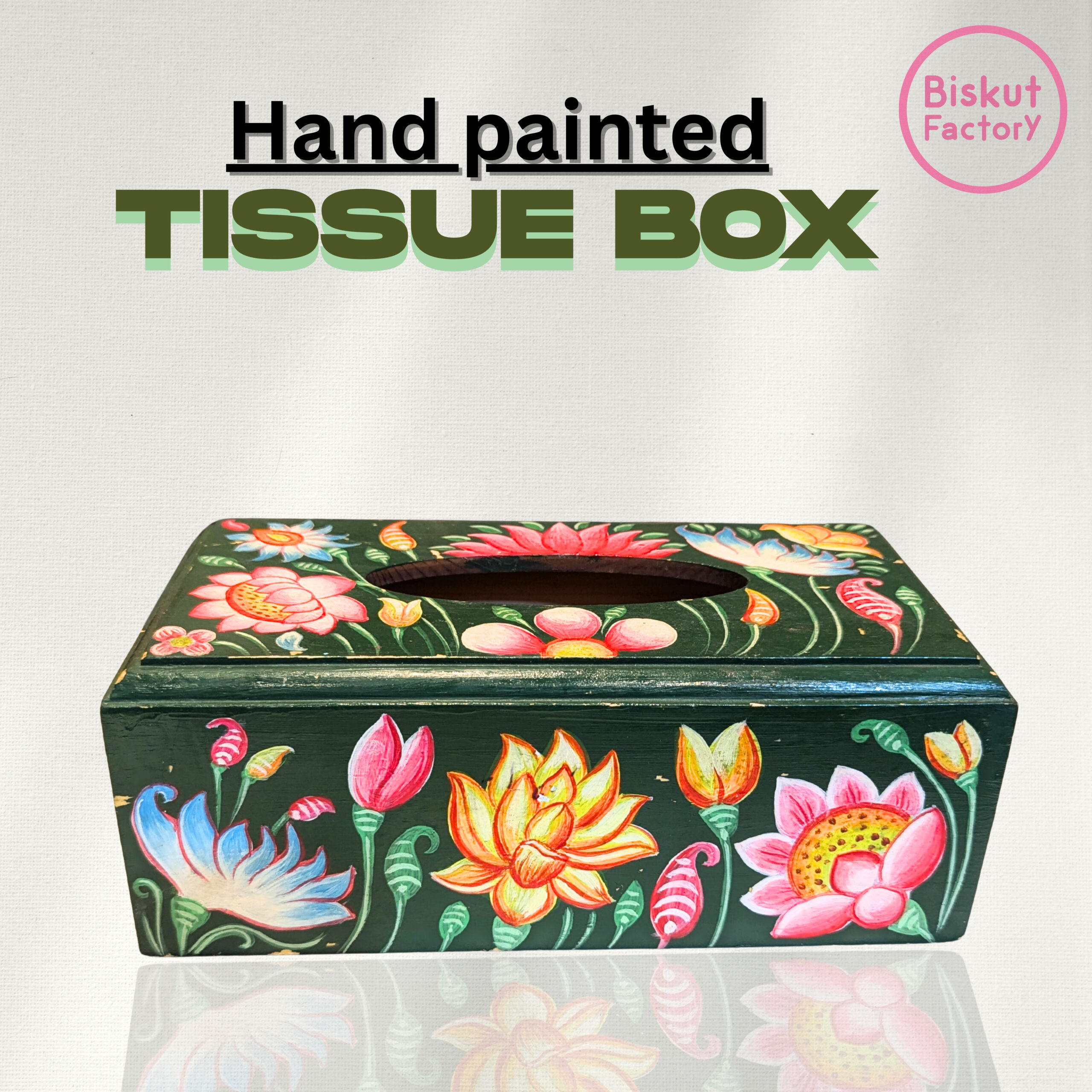 Hand Painted Tissue box